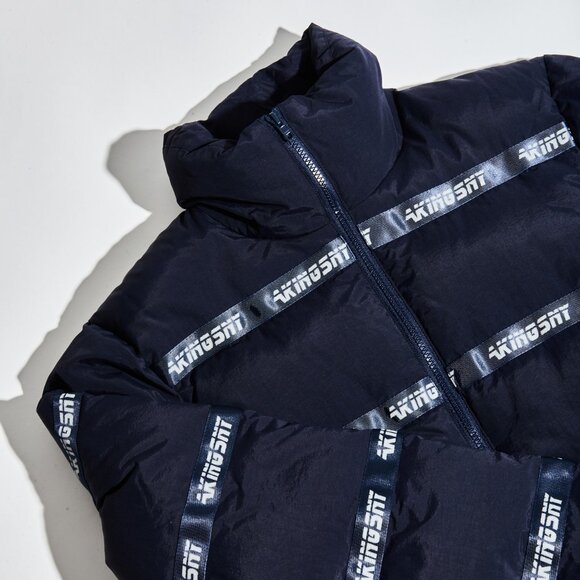 AKINGS Logo Puffer Jacket - Navy - Picture 3 of 5